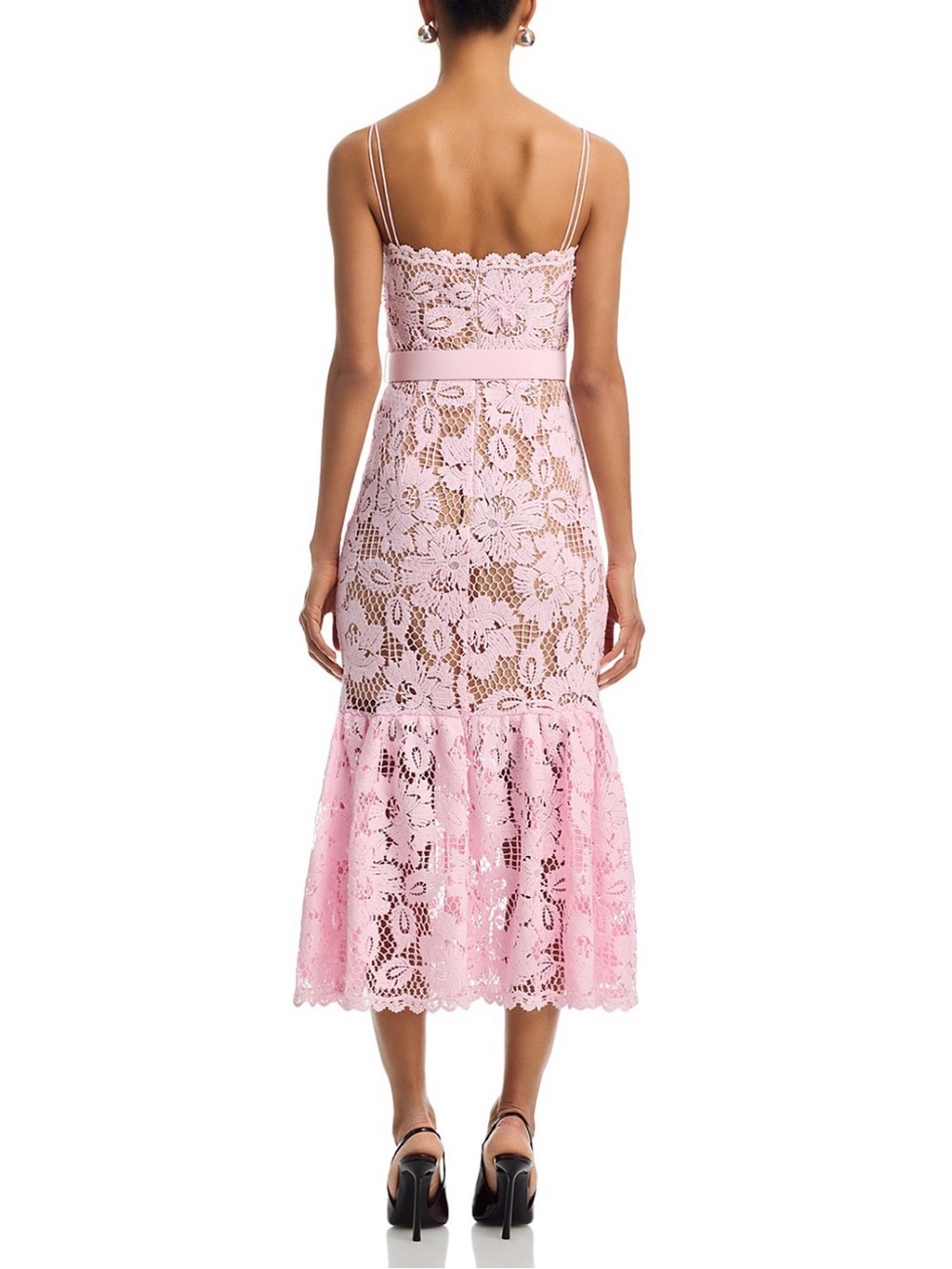 SELF-PORTRAIT Crochet Lace Midi Dress - Picture 2 of 8